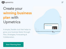 'upmetrics.co' screenshot