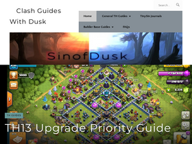 'clashguideswithdusk.net' screenshot