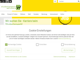'studentenwerk-wuerzburg.de' screenshot