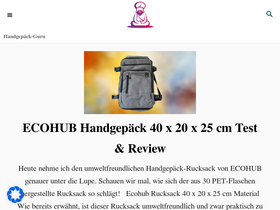 'handgepaeck-guru.de' screenshot