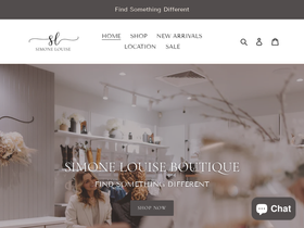 simonelouiseboutique.com homepage screenshot