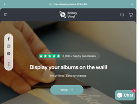 Sticky Vinyl homepage screenshot