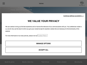 'opel.ie' screenshot