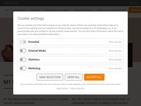 'm1-beauty.de' screenshot