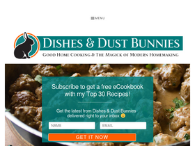 'dishesanddustbunnies.com' screenshot