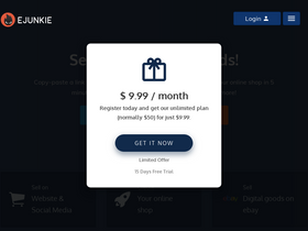 'e-junkie.com' screenshot