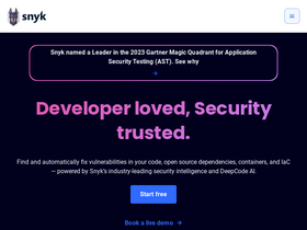 'snyk.io' screenshot