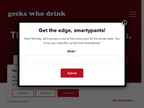 'geekswhodrink.com' screenshot