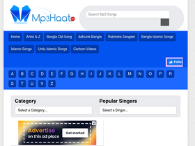 'mp3haat.com' screenshot