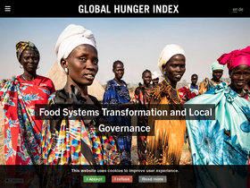 'globalhungerindex.org' screenshot