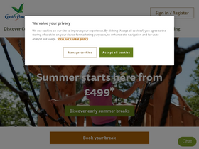 'centerparcs.co.uk' screenshot