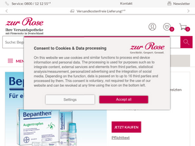 'zurrose.at' screenshot