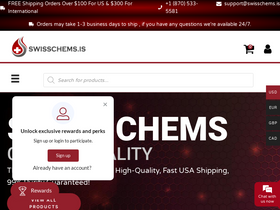 'swisschems.is' screenshot