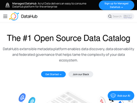 'datahubproject.io' screenshot