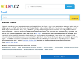 'volny.cz' screenshot