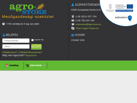 'agro-store.hu' screenshot