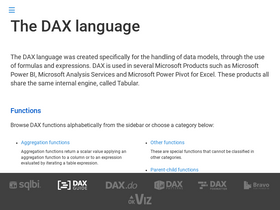 'dax.guide' screenshot