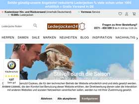 'lederjacken24.de' screenshot