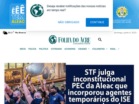 'folhadoacre.com.br' screenshot