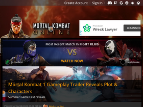 'mortalkombatonline.com' screenshot