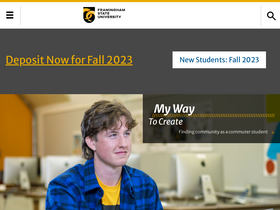 'framingham.edu' screenshot