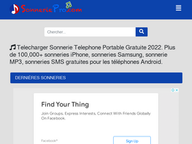 'sonneriepro.com' screenshot