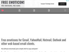 'free-emoticons.com' screenshot