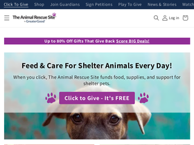 'theanimalrescuesite.com' screenshot