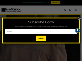 'newschoolarch.edu' screenshot