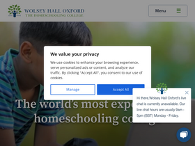 'wolseyhalloxford.org.uk' screenshot