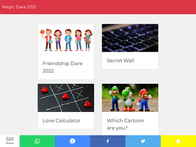 'magic-dare.in' screenshot