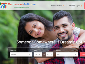 'matrimonialsindia.com' screenshot