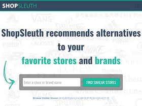 'shopsleuth.com' screenshot