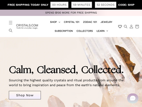 'crystals.com' screenshot