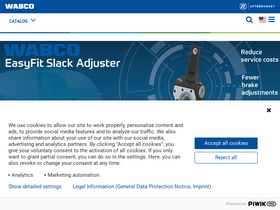 'wabco-customercentre.com' screenshot