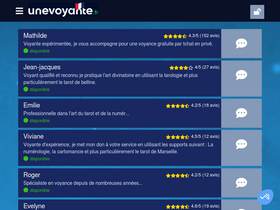 'unevoyante.fr' screenshot