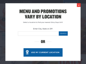 'glorydaysgrill.com' screenshot