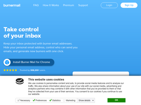 'burnermail.io' screenshot