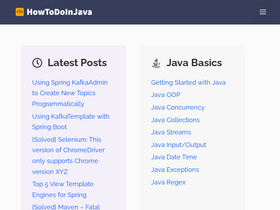 'howtodoinjava.com' screenshot