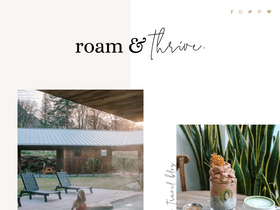 'roamandthrive.com' screenshot