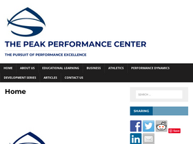 'thepeakperformancecenter.com' screenshot