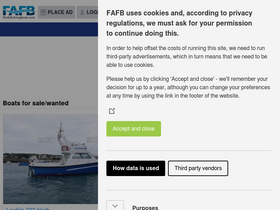 'findafishingboat.com' screenshot