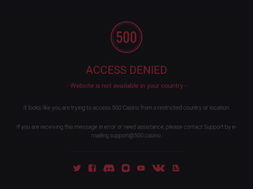 '500.casino' screenshot