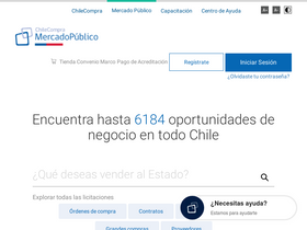 'mercadopublico.cl' screenshot