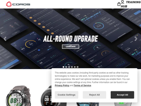 'coros.com' screenshot