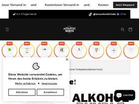 Acousticshirts homepage screenshot