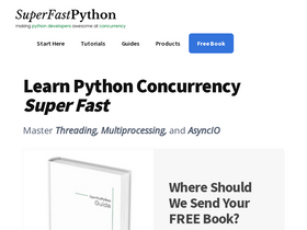 'superfastpython.com' screenshot