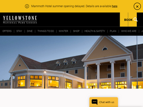 'yellowstonenationalparklodges.com' screenshot