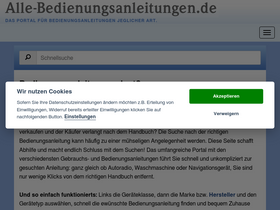 'alle-bedienungsanleitungen.de' screenshot