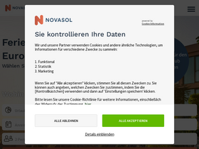 'novasol.at' screenshot